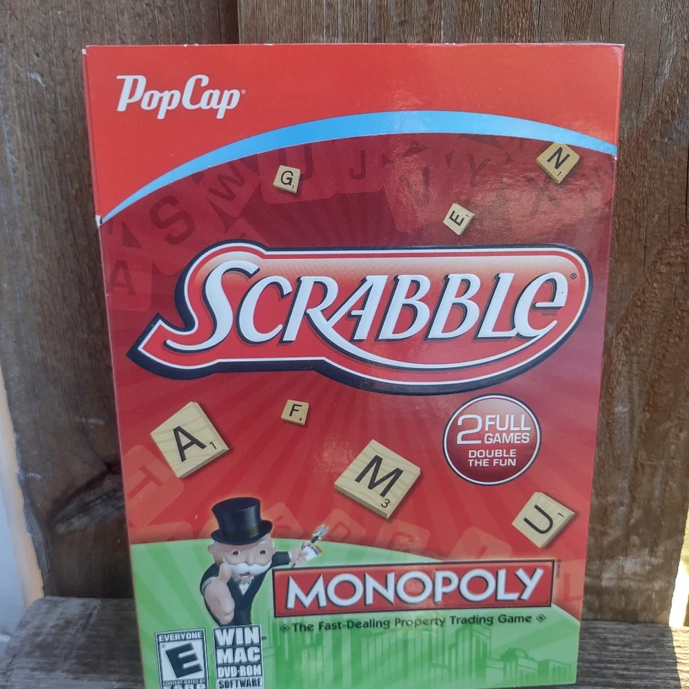 SEALED Popcap Scrabble Monopoly WINDOWS/MAC